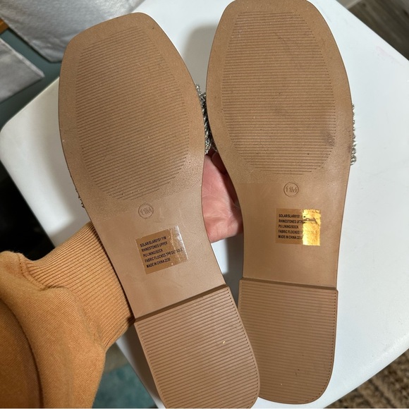 Steve Madden Tan and Silver Braided Sandals - Picture 3 of 5